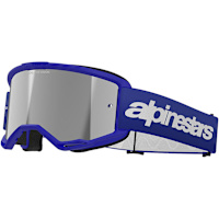 Alpinestars Vision 3 Wordmark Goggles - Blue / Mirror Silver Lens