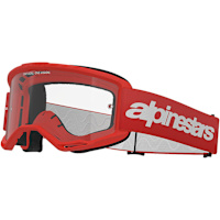Alpinestars Vision 3 Wordmark Goggles - Red / Clear Lens