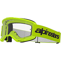 Alpinestars Vision 3 Wordmark Goggles - Fluo Yellow / Clear Lens