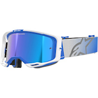 Alpinestars Vision 8 Corp Goggles - Blue / White / Mirror Blue Lens