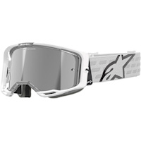 Alpinestars Vision 8 Corp Goggles - White / Mirror Silver Lens