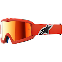 Alpinestars Youth Vision Goggles - Corp Orange / Mirror Red Lens