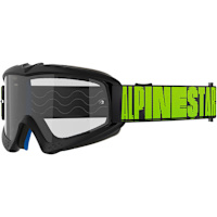 Alpinestars Youth Vision Goggles - Hollow Charcoal / Fluo Yellow / Clear Lens