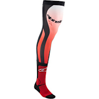 Alpinestars MX Knee Brace Socks - Bright Red / White