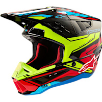 Alpinestars S-M5 Action 2 - Gloss Black / Yellow Fluo / Bright Red