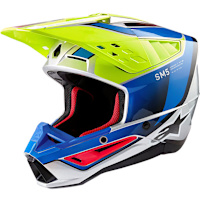 Alpinestars S-M5 Sail - Gloss Yellow Fluo / Enamel Blue / Silver