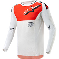 Alpinestars Supertech Ward Jersey - White / Hot Orange