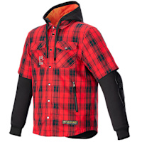 Alpinestars Tartan Shirt - Flame Red / Black