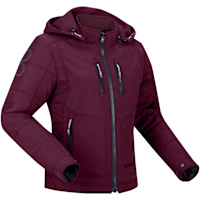 Bering Ladies Scoop Textile Jacket - Burgundy