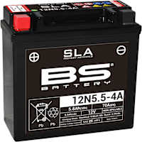 BS Batteries Motorcycle Battery - SLA Sealed Lead Acid 12N5.5-4A