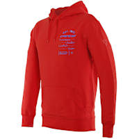 Dainese Paddock Hoodie - Lava Red / Sky Diver 