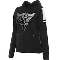 Dainese Ladies Fade Full-Zip Hoodie - Black / Cool Grey / Light Blue