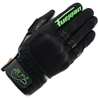 Furygan Jet D3O® Evo Textile Gloves - Black / Green