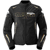 Furygan Ladies' Agata Textile Jacket - Black / White / Gold