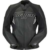 Furygan Ladies Alba Leather Jacket - Black / White
