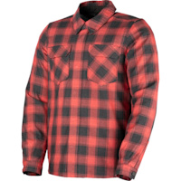 Icon Fallblock Flannel Textile Riding Shirt - Red