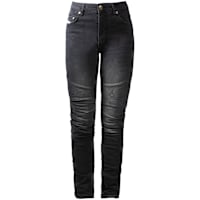 John Doe Ladies Betty Biker Aramid Jeans - Worn Black