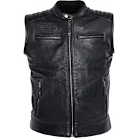 John Doe Storm Leather Vest - Black