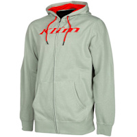Klim Shadow Zip-Up Hoodie - Slate Gray / Fiery Red