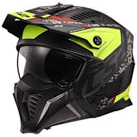 LS2 Drifter - Devor Matt Black / Hi Viz Yellow