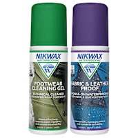 Nikwax Footwear Cleaning Gel / Fabric & Leather Proof Brush On / Sponge On Pack - 2 x 125ml