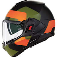 Nolan N120-1 Omocromo - Black / Orange / Green