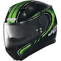 Nolan N87 Fulgor N-Com - Metal Black / Green