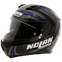 Nolan N87 Ledlight N-Com - Glossy Black / Blue