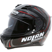Nolan N87 Ledlight N-Com - Glossy Black / Red