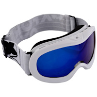 Oxford Fury Junior Goggles - Gloss White / Blue Lens