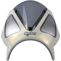 Pyramid Fly Screen Cream / White - Honda Monkey 125 (22>)