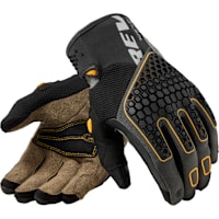 Rev'it Mangrove 2 Textile Gloves - Black / Ochre Yellow