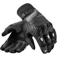 Rev'it Positron Leather Gloves - Black / White