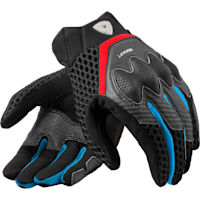 Rev'it Veloz Leather Gloves - Red / Blue