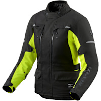 Rev'it Ladies Outback 5 H2O Textile Jacket - Black / Neon Yellow