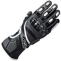 RST Fulcrum CE Perforated Leather Gloves - Grey / White / Black