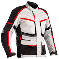 RST Maverick CE Textile Jacket - Silver / Black / Red