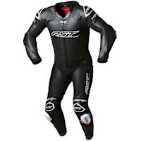 RST Race Dept V4.1 Evo Kangaroo One Piece Airbag Leather Suit - Black / Black 