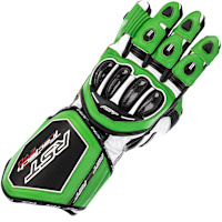 RST Tractech Evo 4 CE Leather Gloves - Green / Black