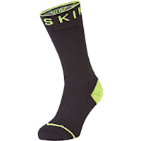 Sealskinz Briston Waterproof Socks - Black / Neon Yellow