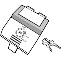 Shad SH48 Replacement Locking Mechanism (Titanium) - D1B482MAR