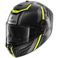 Shark Spartan RS Carbon Skin - Shawn Carbon / Yellow / Anthracite