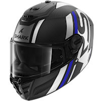 Shark Spartan RS Carbon Skin - Shawn Matt Carbon / Blue / Silver