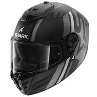 Shark Spartan RS Carbon Skin - Shawn Matt Carbon / Silver / Anthracite
