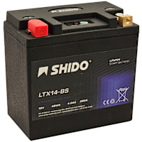 Shido Lithium Motorcycle Battery - LTX14-BS LION