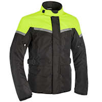 Oxford Spartan Waterproof Long Textile Jacket - Black / Fluo