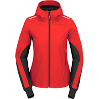 Spidi Ladies Hoodie Armour Light CE Textile Jacket - Black / Red