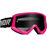 Thor Combat Sand Goggles - Fluo Pink / Grey / Smoked Lens