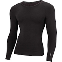 Zerofit Heatrub Ultimate Base Layer Long Sleeve Crew Shirt - Black
