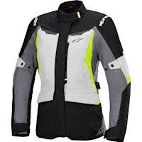 Alpinestars Stella ST-1 Waterproof Jacket - Ice Grey / Black / Yellow Fluo